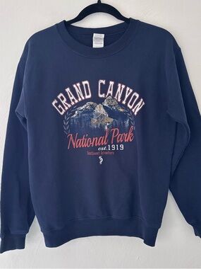 Vintage Graphic Pullover Sweatshirt Grand Canyon National Park Men’s Size S